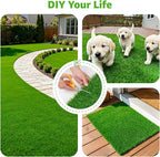 Artificial Turf Grass Outdoor: Grass Pad for Dogs Indoor Potty Training, Replacement Turf Rug for Patio Balcony Apartment Landscape Decoration, Easy to Clean with Drainage Holes(3.21x6.50ft)
