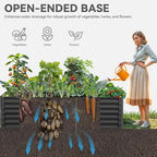 YITAHOME 6x3x2ft Raised Garden Bed Kit, Galvanized Raised Bed with Gloves & Support Rod, Outdoor Patio Planter Box for Plants Vegetables Flowers, Black