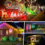 WENATY Solar Spot Lights Outdoor Color Changing, [7 Mode/12 Pack] Christmas Landscape Spotlights, Solar Lights Outdoor Waterproof,Led Powered Flood Light for Halloween Pathway Yard Garden Tree Walkway