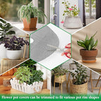 10pc 15.7" Plant Pot Grids Cuttable Plant Pot Soil Covers Protectors from Animals-Indoor Plant Pot Soil Guard for Outdoor Garden Plant Protection Breathable Mesh Prevents Digging