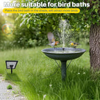 Biling 5.5W Solar Fountain Pump for Bird Bath, DIY Solar Water Pump with Double-Layer Nozzles & Dry-Run Protection 5 FT Tubing for Birdbath, Garden Ponds, Water Features