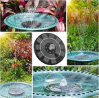 AISITIN Crystal Ball Solar Fountain Pump, 3.5W Water Pump with 3000mAh Battery for Overnight Use (Up to 8H), LED Light Up Bird Bath Fountain Decoration for Garden, Pond, Outdoor