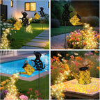 Solar Lights Outdoor, Dog Solar Watering_Can Lights, Birthday Gifts for Women Mom Mother's Day Christmas, Waterproof Metal Hanging Lantern Garden Decor Outside Patio Yard Pathway Backyard, 2 Pack
