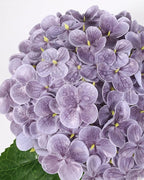 DuHouse 3Pcs Large Hydrangea Artificial Flowers,20 inch Latex Real Touch Hydrangeas Lifelike Hydrangea Flower for Home Wedding Bouquets Centerpieces Party Living Room Decoration(Light Purple)