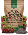 Organo Republic Beet Sprouting & Microgreens Seeds - 20,000 Non GMO Heirloom Seeds, Sprouts in Bulk 1lb Resealable Bag for Planting and Growing in Soil, Coconut Coir, Aeroponic & Hydroponic System