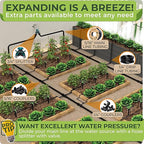 CARPATHEN Drip Irrigation System Kit - Complete Quick Connect Garden Watering System with Adjustable Sprinkler Emitters, 5/16" & 1/4" Tubing - Drip Line for Raised Beds, Greenhouse