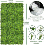 ODTORY Artificial Plant Wall Roll: 60 X 120 in (50 sqft) UV-Anti Ivy Privacy Fence Screen Faux Greenery Panels Backdrop Boxwood Ivy Vine Leaf Hedge for Indoor Outdoor Green Decor