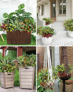 Ouddy Decor 18 Pcs Artificial Plants Outdoor, Fake Boxwood Plants UV Resistant Artificial Flowers Greenery Stems Faux Shrubs for Indoor Outdoor Porch Patio Garden Spring Summer Home Decor
