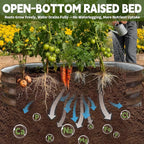 Galvanized Raised Garden Bed Outdoor, Large Raised Bed for Gardening, 2Pcs 4x2x1ft Oval Metal Planter Box for Vegetables, Fruits, Flowers, Dark Brown Wood Grain
