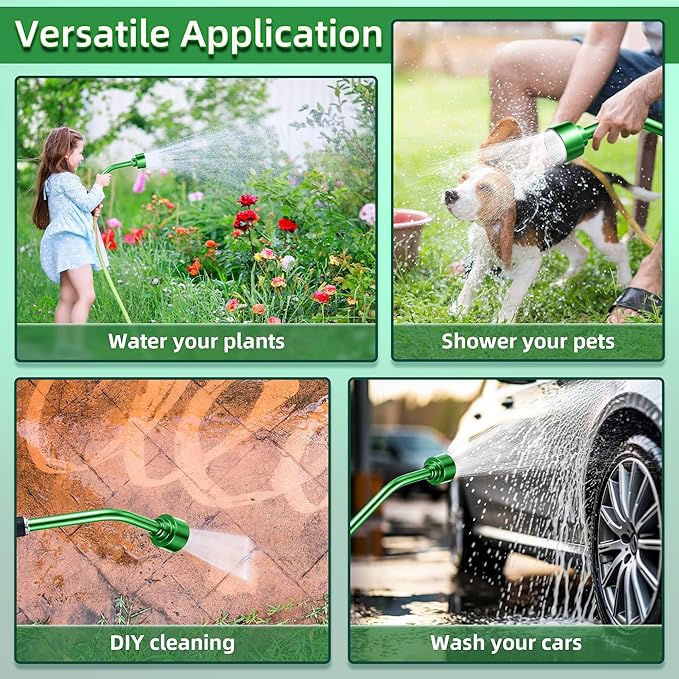 Saillong 16 Inch Watering Wand 1000 Holes with Thumb On/Off Thumb Control Heavy Duty Garden Sprayer Wand with Stainless Head Garden Hose Nozzle Wand for Seeding Flower Garden and Lawn