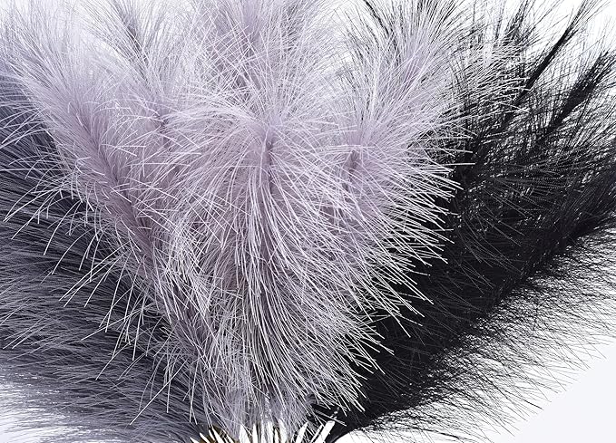 LSKYTOP Grey Pampas Grass Decor,23Inch 12pcs Faux Pampas Grass Bouquets Artificial Pampas Fake Pampas Flower for Home Living Room Bedroom Vase Decor