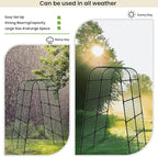 7Ft Adjustable Garden Arch Trellis for Climbing Plants Outdoor, Heavy Duty Rustproof Stainless Steel Cucumber Trellis for Raised Beds, Tall Metal Plant Support for Tomato, Squash, Beans, Flowers
