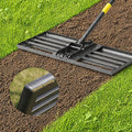 Lawn Leveling Rake - Heavy Duty 30" x 10" Lawn Leveler,Anti-Flip Edge, Adjustable 6FT Handle, Folding Plate for Yard, Soil, Sand, Topsoil,Gravel - Garden Ground Top Dressing,Landscaping tool