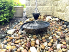 U-nitt 12" Spill Bowl Downspout Catch Basin for Rain Chain Anchoring & Stake | Rainwater Collection for Roof |Gutter Catch Basin | Good for Water Fountain & Birdbath | Golden| Handles Heavy Rain