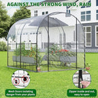 GarveeLife 8.2x6.6x6.6 ft Premium Greenhouse for Outdoors,Upgraded Portable Walk-in Heavy Duty Frame Large Garden Plant Hot Outside Hoop House,Transparent
