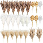 650PCS Natural Dried Pampas Grass Boho Home Decor Bouquet Phragmites Dried Flowers Bouquet for Wedding Floral Arrangements Home Decorations (650PCS)