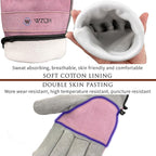 WZQH Leather Work Gloves for Men or Women. Small Glove for Gardening, Tig/Mig Welding, Construction, Chainsaw, Farm, Ranch, etc. Cowhide, Cotton Lined, Utility, Firm Grip, Durable. Pink-Grey S