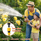 Bokon 2 Pack Garden Hose Watering Wand 18.5'' with 180° Rotating Head, 8 Adjustable Spray Patterns, Ergonomic Non-Slip Handle & Quick Connect - Watering Hanging Plants, Lawn, Garden & Car Washing