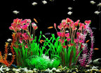 MyLifeUNIT Aquarium Plants, 2 Pack Tall Plastic Plants for Fish Tank Decorations, 15.75 Inches (Pink)