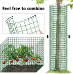 17'' Tree Trunk Protector, 12 Pack Wire Plant Protector from Animals, Metal Tree Guards with Metal Stakes & Zip Ties,Mesh Tree Bark Protector from Deer Animals Trimmers Mowers