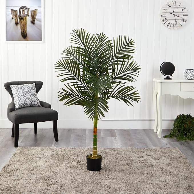 Nearly Natural 5ft. Golden Cane Artificial Palm Tree