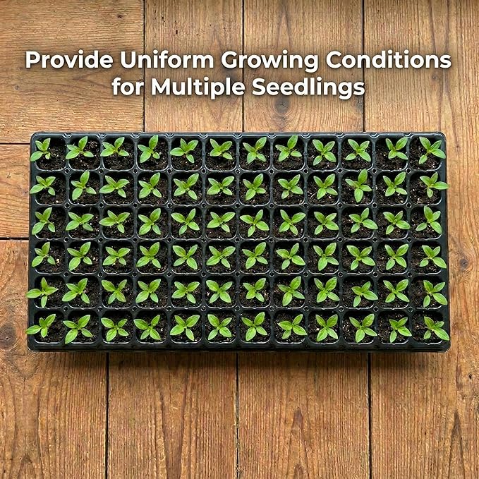 Gardzen 10 Pack 72 Cell Seed Starter Trays, 1.75" Deep Plug Tray for Seedlings, Thick Seedling Trays with Drainage Holes, Fit Standard 1020 Drip Tray