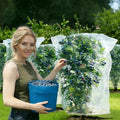 Fruit Tree Netting (3P 3.3x2.6 FT + 3P 5x4 FT)- Easy Install Plant Protection Cover, Reusable Garden Mesh Bag for Blueberry Bushes/Tomato - Block Birds/Insect/Squirrels
