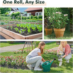 Plant Fence Protectors from Animals, 16.4 x 1.15ft Plant Cages for Outdoor Plants, Black Wire Plant Protector with Ground Stakes, Nylon Ties, Needle-Nose Pliers and Gloves to Keep Animals Out (Green)