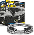 BIONIC STEEL 3Ft Short Garden Hose, 3 Ft x 5/8 In. Connector Hose for Reel, Leak Proof Connection, Heavy Duty, Non Kinking, Flexible, Hose Extension