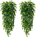 Sggvecsy 6 Pack Artificial Hanging Plants Fake Hanging Plant Faux Hanging Eucalyptus UV Resistant Plastic Plants for Indoor Outdoor Room Wall Wedding Patio Porch Decor