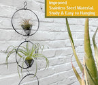5.5" Air Plant Hangers for Ceiling & Windows, Airflow Hanging Air Plant Holder, Tillandsia Succulent Display Holders for Plant Wall - 3 pcs