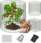 9 Pics DIY Metal Plant Protectors from Deer, Garden Fencing Animal Barrier Size 11.8 * 15.7 inches, Mesh Plant Cage Chicken Wire Cloche for Plants with Stakes and Nylon Cables