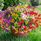 Artificial Flowers for Outdoors Daisy 12 Bundles for Home Decoration, Faux Flower Fake Plants Outside Decoration with Eucalyptus UV Resistant for Planter Porch Patio Yard Garden Colorful