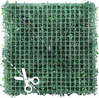 Sunnyglade 12 Pieces 20"x 20" Artificial Boxwood Panels Topiary Hedge Plant, Privacy Hedge Screen Sun Protected Suitable for Outdoor, Indoor, Garden, Fence, Backyard and Decor (12PCS)