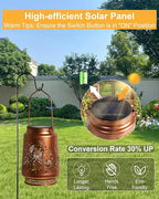 Sunflower Gifts for Women Sunflower Solar Lantern Birthday Gifts Mothers Day Gifts for Mom Grandma Sister Friend Garden Decor Metal Solar Hanging Lights Outside Decor for Yard Patio Porch Landscape
