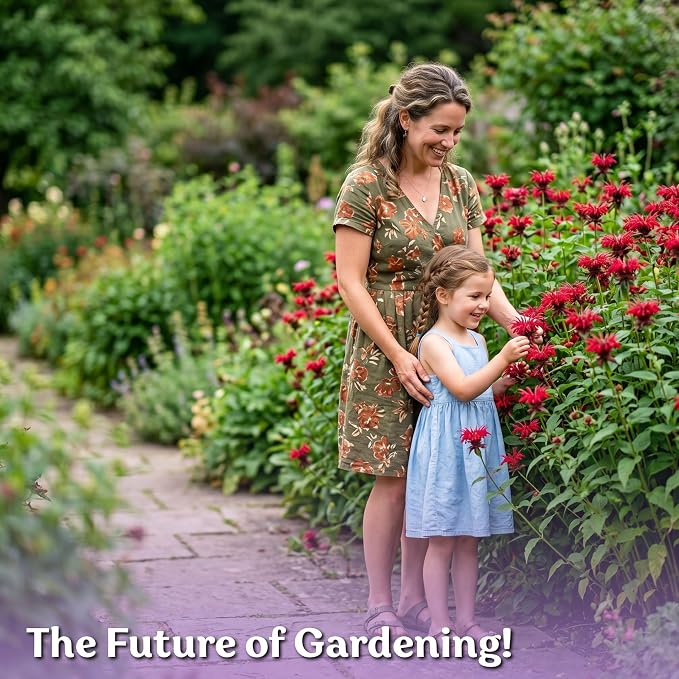 KVITER 100 Red Bee Balm Seeds Perennial (Monarda Didyma) – Wild Bergamot, Pollinator Magnet, Heirloom & Non GMO – Perennial Flower Seeds to Plant Outside, Perfect for Butterfly Gardens & Borders