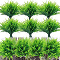 summer flower 10pack Fake Fern Plants Faux Boston Ferns UV Resistant Greenery for Outdoor Front Porch Filler Garden Party Artificial Ferns Stems for Indoor Home Hanging Planter Window Box Decorations