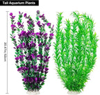 20.47 Inch Tall Aquarium Plants – Large Lifelike Artificial Fish Tank Decorations, 2 Pcs Fish Tank Plants Plastic，Durable & Safe for Freshwater/Saltwater Aquariums (Green (Style D))