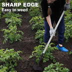 YEELOR Triangle Garden Hoe, Carbon Steel Push-Pull Weeding Tool, Equipped with 57.5" Stainless Steel Long Handle – A Long-Handle Weeder for Digging, Weeding, Hoeing and Loosening Soil