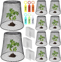 10 Pcs 9.13"×9.13" Chicken Wire Cloche Plant Covers Garden Netting Metal Heavy Duty Plant Protectors from Animals for Keeping Bunnies Chicken Squirrels Birds Other Out