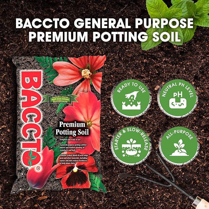 Michigan Peat General All Purpose Potting Soil with Perlite for Indoor Outdoor Pots, Planters, Raised Bed, and Container Gardening, 50 Pounds (3 Pack)