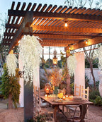 Spring Fake Hanging Plants Artificial Vines Outside Fake Plant Faux Hanging Plants Indoor Money Plants for Room Wedding Proch Yard Outdoor Home Wall Kitchen Bathroom Decoration in 3 Pcs(Pure White)
