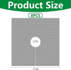 Adnee 8 Pcs 11.8 Inch Plant Pot Grids, Cuttable Plant Pot Soil Covers Protectors from Animals, Indoor Square Planter Pots Soil Guard for Outdoor Garden Plants Protection