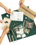 DIY Terrarium Kit with 13 Items Soil Pebbles Sphagnum Moss Activated Carbon Burlap Peat Moss Terrarium Tools Indoor Garden Make Your Own Terrarium