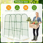 Cucumber Trellis, 50" X 47" U-Shape Garden Trellis for Climbing Plants Outdoor, Arch Trellis Cucumber for Raised Bed, Foldable Plant Support for Vine/Vegetable/Tomato/Zucchini/Pea