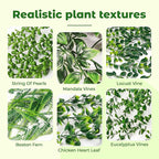 Der Rose 6Pcs Fake Plants Hanging Artificial Eucalyptus Vines Faux Potted Hanging Plants Indoor for Bathroom Kitchen Wall Shelf Outdoor Decor