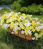 Artificial Flowers for Outdoors Fake Plants Outside Decoration, 20 Bundles Silk Petunia with Eucalyptus UV Resistant Realistic Faux Flowers for Outdoor Planters Garden Balcony Yard Porch Patio, Mix