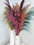 Pampas Grass Decor Tall,Long Pampas, Large Pompas Floral, Elegant Feather Flowers for Wedding Decorations, Living Room Decor (Natural Purple, 4pcs 43.3"(110cm))