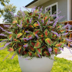 12 Bundles Artificial Coleus Flowers | UV Resistant No Fade Silk Faux Plants | Spring Summer Outdoor Fake Greenery for Garden Patio Planters Front Porch Pathway Decor (Yellow)