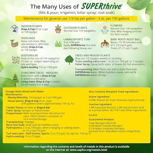SUPERthrive Plant Vitamin Solution, 1 Quart